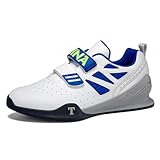 ZHENSI Gewichtheberschuhe Herren Damen Squat-Deadlift-Schuhe Flache Indoor-Fitness-Sneakers,Blau,45 EU