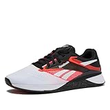 Reebok Herren Nano X4 Cross Trainingsschuhe, Schwarz/Footwear White/Orange Flare, 12 Women/10.5 Men