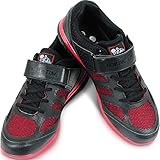 Nordic Lifting Venja Gewichtheberschuhe für Crossfit & Fitnessstudio - Beste Herren-Squat- & Cross-Training-Turnschuhe (Größe 45.5, Schwarz/Rot)